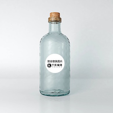 饮料瓶模板展示素材玻璃瓶 白色简约样机
