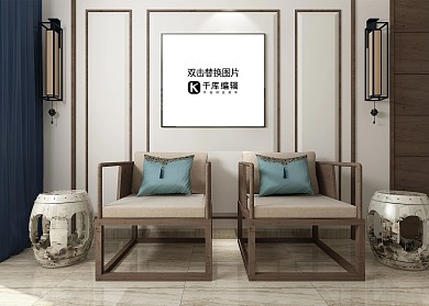 室内画框模板模型展示白色墙壁简约大气风格样机