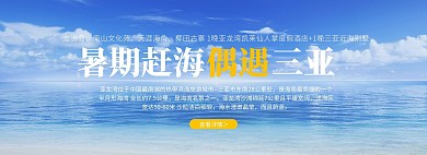 旅游大海蓝色写实banner