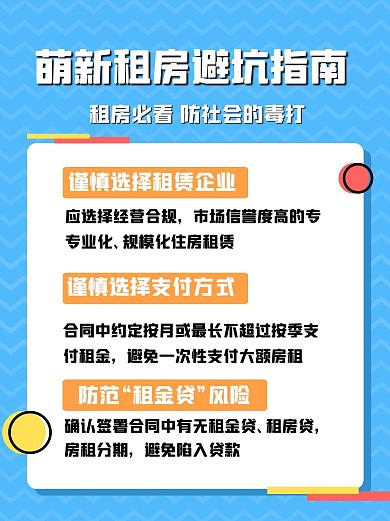 毕业季租房指南蓝色简约清新小红书