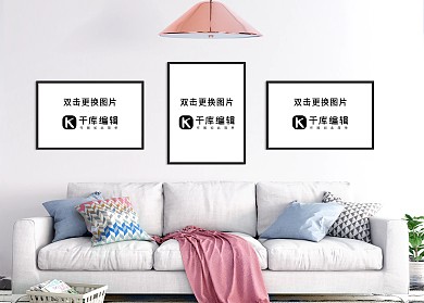 室内壁画素材模板模型白色墙壁简