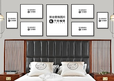 室内相框素材模板模型展示设计白色墙壁简约风格样机
