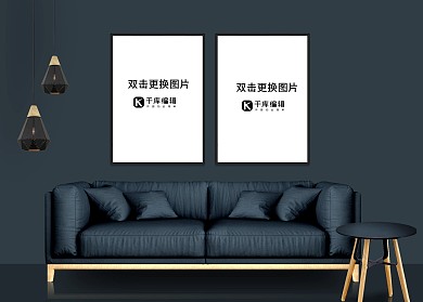 室内画框装饰画模板模型灰色墙壁画