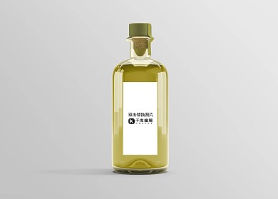 酒瓶模板展示玻璃瓶 白色简约样机