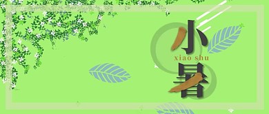 绿色清新花卉小暑配图