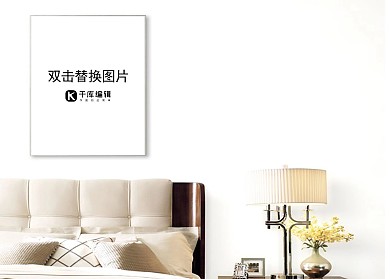 客厅画框模板模型展示白色创意样机