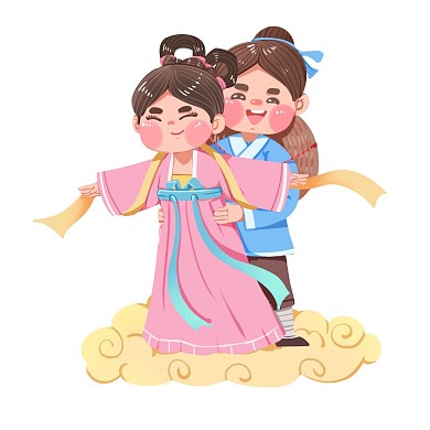 七夕牛郎织女节经典爱情电影情侣拍照姿势