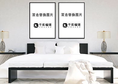 室内画框家居模板模型白色墙壁简洁风格样机