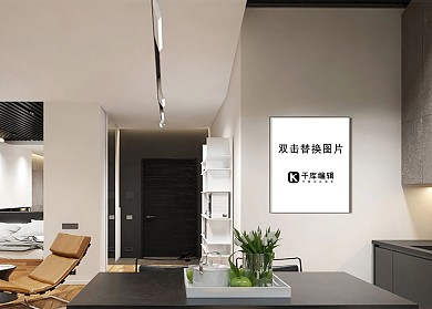 客厅装饰模板画框模型素材展示白色创意风格样机