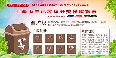 垃圾分类知识讲文明环保展板