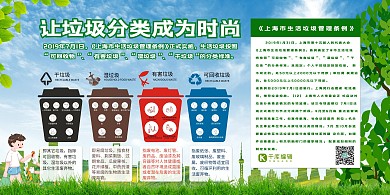 垃圾分类知识讲文明环保展板