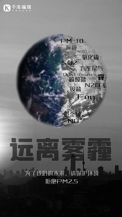 远离雾霾保护环境公益海报