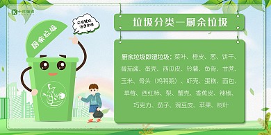 垃圾分类厨余垃圾知识宣传展板