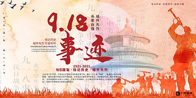 918事变勿忘国耻展板