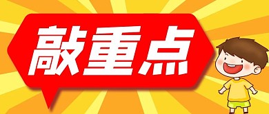 敲重点黄色小人橙色卡通公众号首图