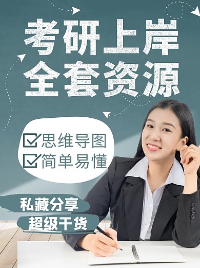 考研真题教育宣传教师绿色简约小红书配图