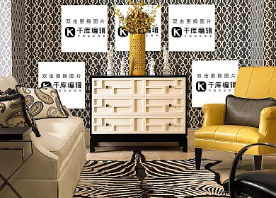 客厅装饰画框灰色创意样机