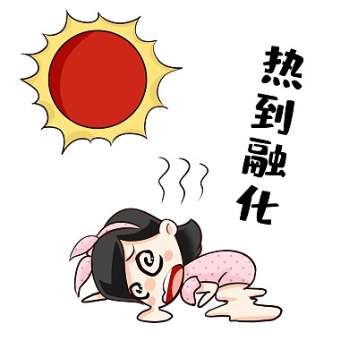 炎热表情包热到融化高温