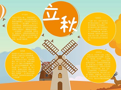 立秋小报word小报手抄报模板