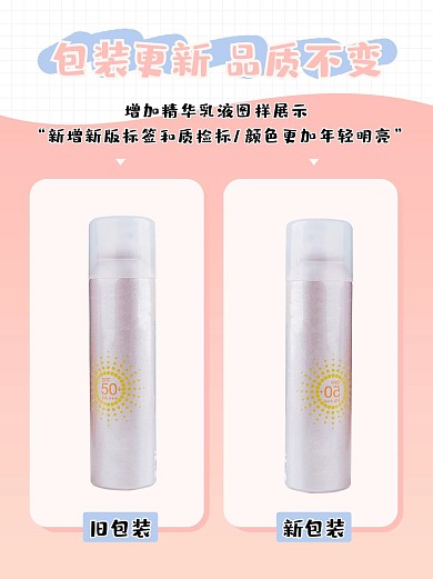 化妆品包装更新对比粉色小红书封面