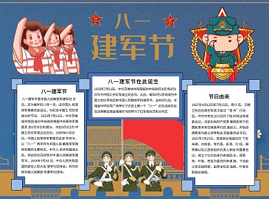 八一建军节Word手抄报