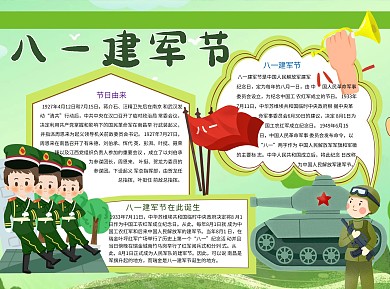 八一建军节工农Word手抄报