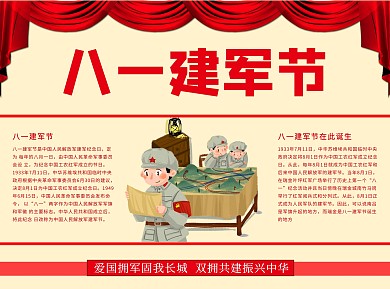 八一建军节苏维埃Word手抄报