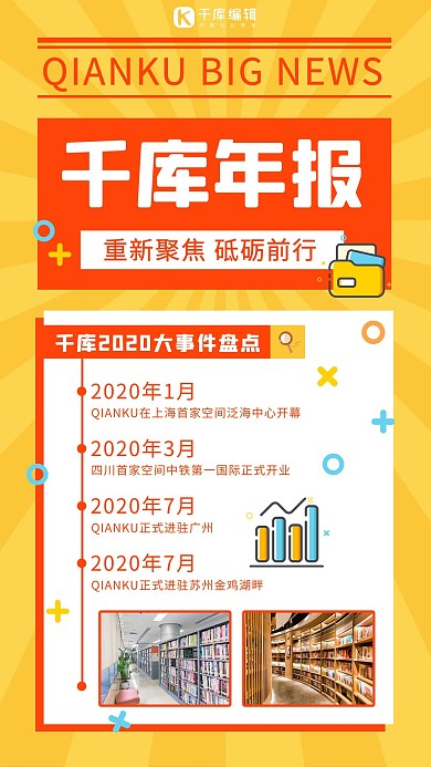 年报盘点时间轴文字黄色简约爆炸手机海报