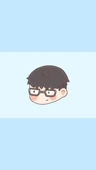 情侣男孩蓝色卡通手机壁纸