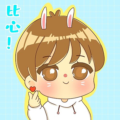 情侣头像男孩蓝色卡通微信头像