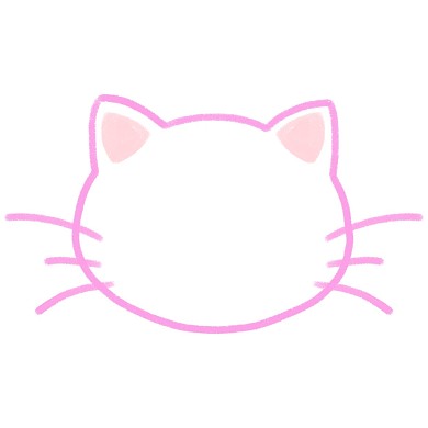 可爱蜡笔猫头贴纸