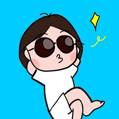 千库编辑原创情侣头像小男孩蓝色卡通风手绘头像