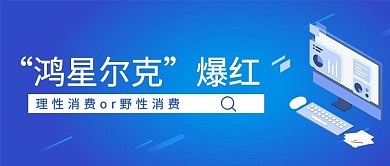 鸿星尔克爆红电脑蓝色简约首图