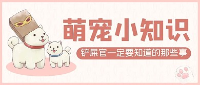 萌宠小知识狗狗简约公众号首图
