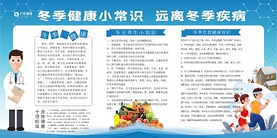 冬季健康教育卫生教育宣传展板