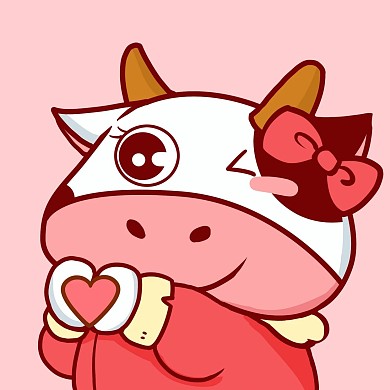 小牛头像小牛粉色卡通可爱微信头