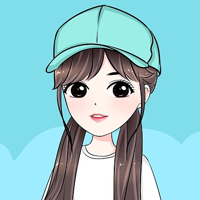 Q版头像Q版女孩蓝色卡通可爱