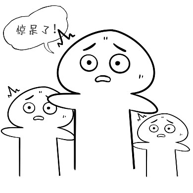 惊讶吃惊光头小人表情包