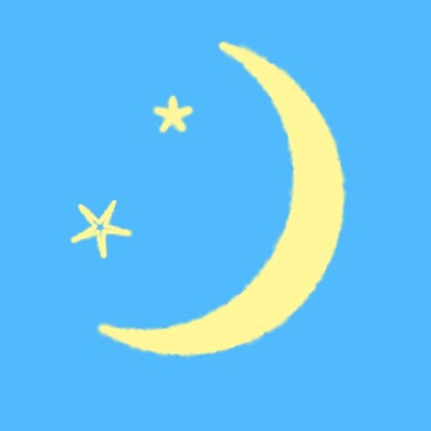 情头月亮蓝色微信头像
