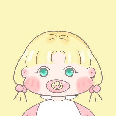 情侣宝宝头像小女生宝宝黄色卡通简约微信头像