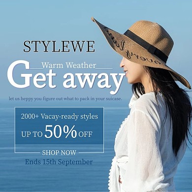 跨境类主图美女蓝色简约主图