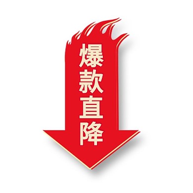 818狂欢购红色电商标签