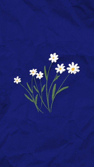 克莱因蓝小雏菊蓝色折纸