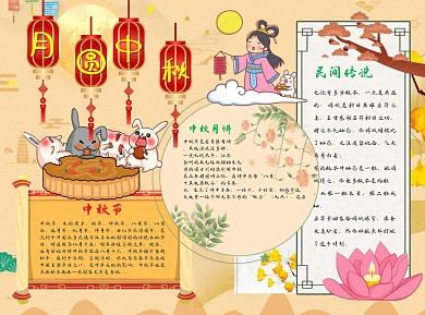 月圆中秋Word手抄报