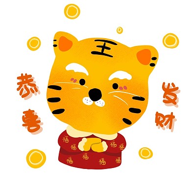 虎年恭喜发财表情包
