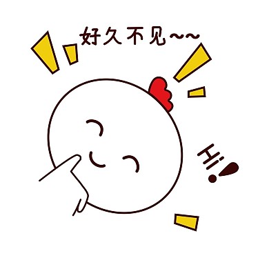 手绘卡通可爱萌宠动物表情包白色
