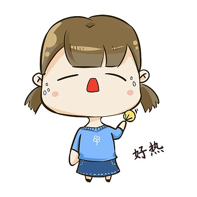 Q版女孩1表情包好热