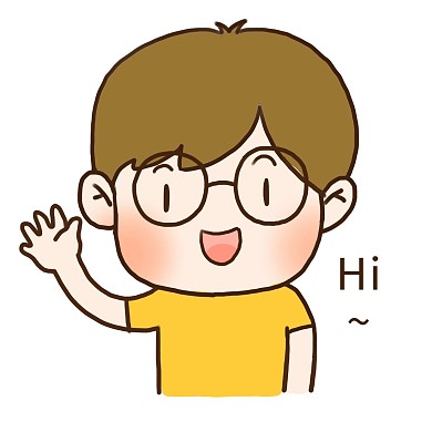 手绘可爱眼镜男孩打招呼表情元素