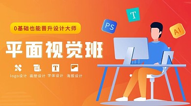 平面视觉班男孩办公橙色渐变课程封面
