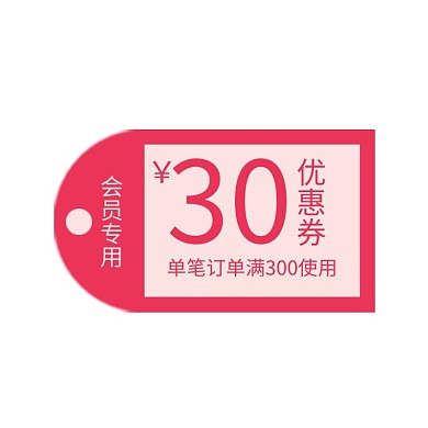 电商简约风红色促销优惠券标签